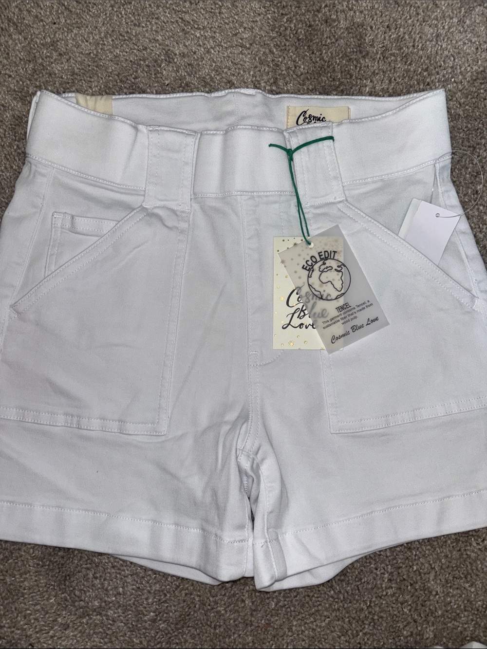 Cosmic Blue Live Jade Pull On Cargo High Rise Short